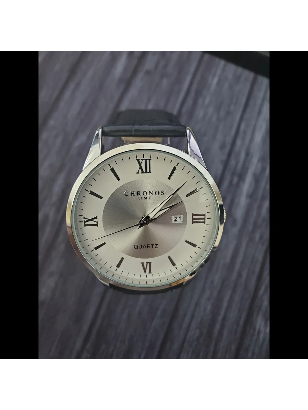Chronos Tuxedo Roman Silver Pie Pan Dial Mens Cocktail Time Watch